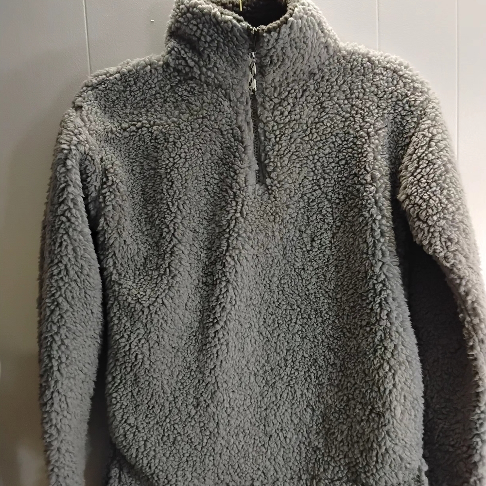 SO Women's Gray Sherpa Fleece Hoodie
